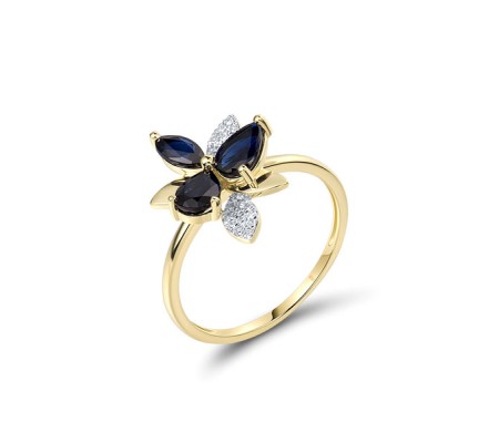 14KYW  Blue Sapphire Ring(R322106SAP14KYW)