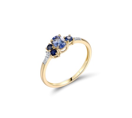 14KYW  Blue Sapphire Ring(R322109SAP14KYW) - US 6