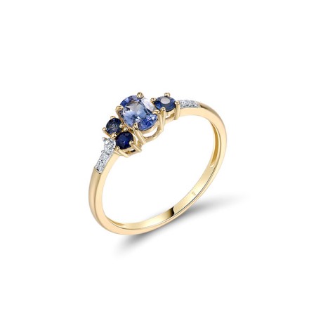 14KYW  Blue Sapphire Ring(R322109SAP14KYW) - US 6