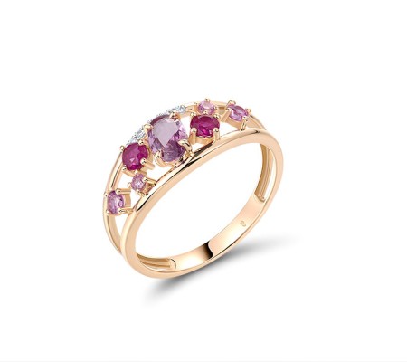 14KRW  Pink Sapphire,Ruby Ring(R322111PRU14KRW)