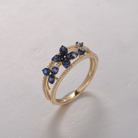 14KYWB  Blue Sapphire Ring(R322127ASAP14KYWB)
