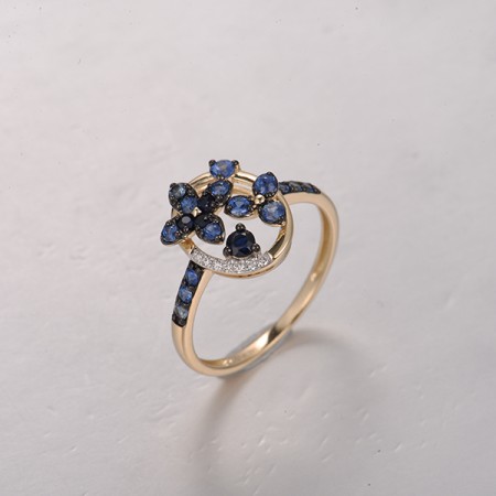 14KYWB Blue Sapphire Ring(R322130ASAP14KYWB)
