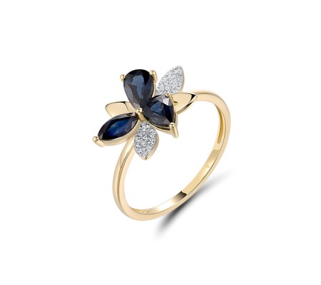 14KYW  Blue Sapphire Ring(R322141SAP14KYW)