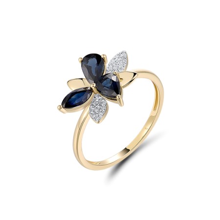 14KYW  Blue Sapphire Ring(R322141SAP14KYW)