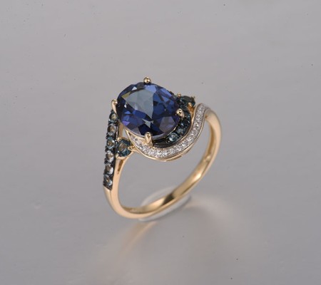 14KYWB  Multi Colour Stone Ring(R322215MUL14KYWB)