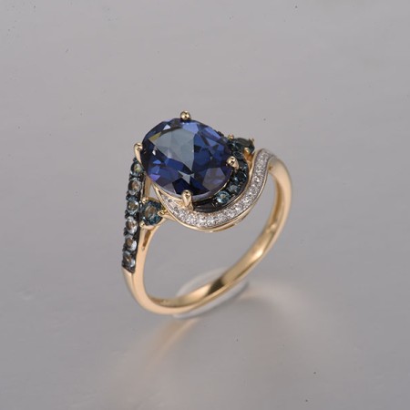 14KYWB  Multi Colour Stone Ring(R322215MUL14KYWB)