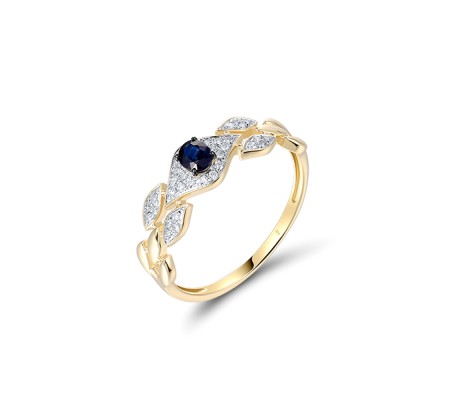 14KYWB  Blue Sapphire Ring(R322225SAP14KYWB)