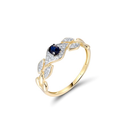 14KYWB  Blue Sapphire Ring(R322225SAP14KYWB)