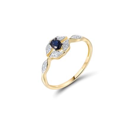 14KYWB  Blue Sapphire Ring(R322226SAP14KYWB)