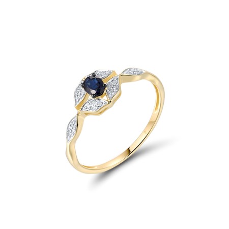 14KYWB  Blue Sapphire Ring(R322226SAP14KYWB)