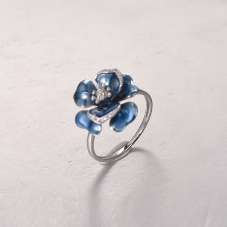 14KW  Enamel Ring(R322304ENA14KW)