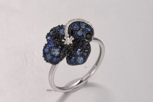 14KWB  Blue Sapphire Ring(R322313SAP14KWB)