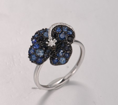 14KWB  Blue Sapphire Ring(R322313SAP14KWB)