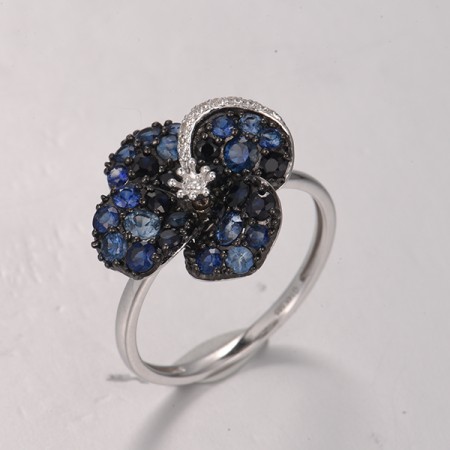 14KWB  Blue Sapphire Ring(R322313SAP14KWB)