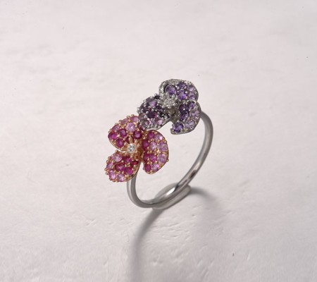 14RTT  Amethyst,Pink Sapphire,Ruby Ring(R322317APSR14RTT)