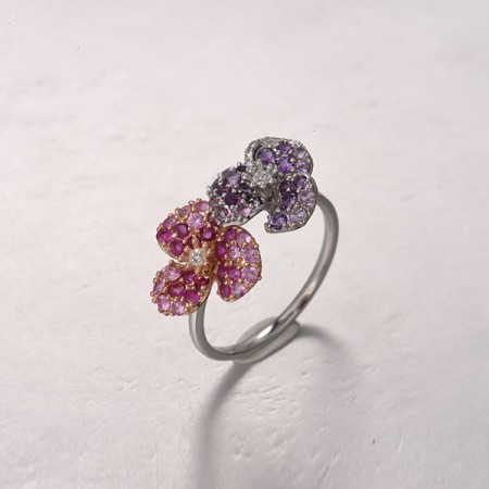 14RTT  Amethyst,Pink Sapphire,Ruby Ring(R322317APSR14RTT)