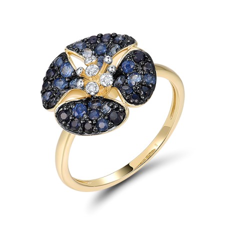 14KYWB  Blue Sapphire Ring(R322363SAP14KYWB)