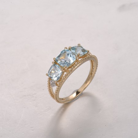 14KYW  Blue Topaz (Sky Blue) Ring(R322392BKT14KYW)