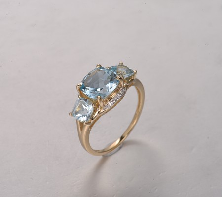 14KYW  Blue Topaz (Sky Blue) Ring(R322393BKT14KYW)