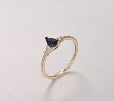 14KYWB  Blue Sapphire Ring(R322394SAP14KYWB)