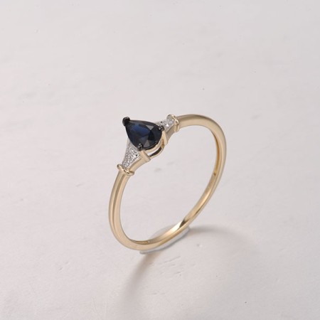 14KYWB  Blue Sapphire Ring(R322394SAP14KYWB)