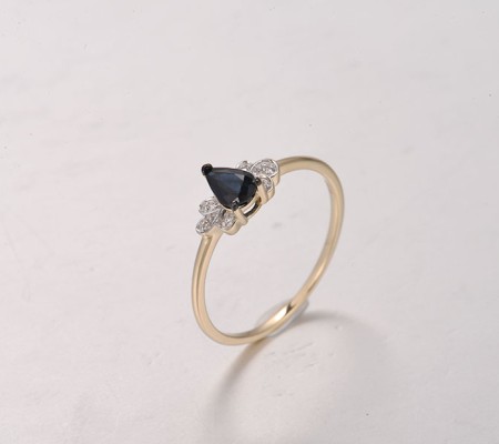 14KYWB  Blue Sapphire Ring(R322395SAP14KYWB)