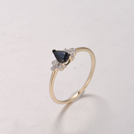 14KYWB  Blue Sapphire Ring(R322395SAP14KYWB)