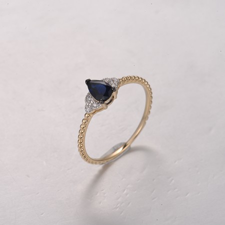 14KYWB  Blue Sapphire Ring(R322396SAP14KYWB)