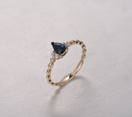 14KYWB  Blue Sapphire Ring(R322397SAP14KYWB)
