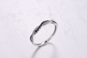 14KW  Blue Sapphire Ring(R322617SAP14KW)