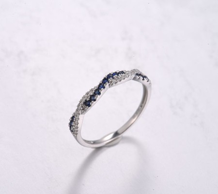 14KW  Blue Sapphire Ring(R322617SAP14KW)