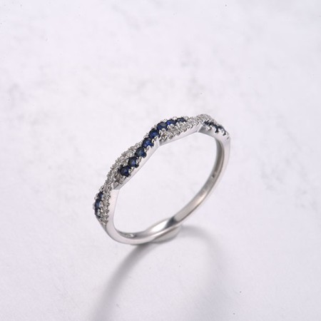14KW  Blue Sapphire Ring(R322617SAP14KW)
