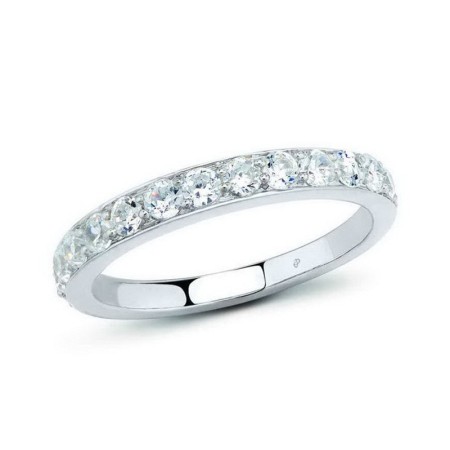 Sterling Silver Bridal Ring White Cubic Zirconia (S301058BWCZSL925) - US 4