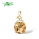 VISTOSO 14K 585 Yellow Gold Pendant Sparkling Diamond Citrine Diamond Delicate Jewelry